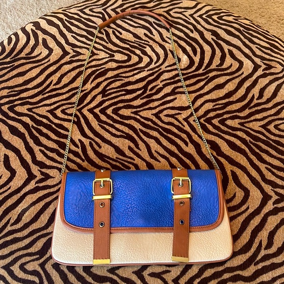 Steve Madden- Clutch and chain shoulder strap bag- great colors! - Picture 1 of 5